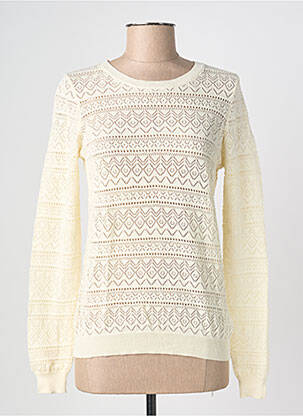 Pull col rond manches longues beige JULIE GUERLANDE femme