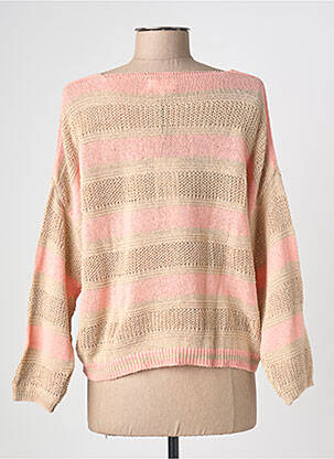 Pull col v manches longues rose LOLA ESPELETA femme