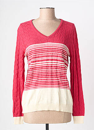 Pull coupe cintrée manches longues rose GRIFFON femme
