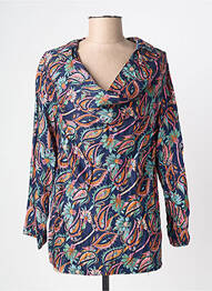Blouse imprimé fantaisie manches longues bleu LOLA ESPELETA femme