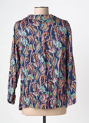 Blouse imprimé fantaisie manches longues bleu LOLA ESPELETA femme