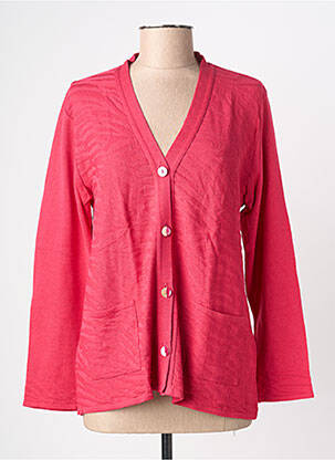 Gilet manches longues coupe cintrée rose GRIFFON femme