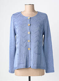 Gilet manches longues coupe cintrée bleu GRIFFON femme