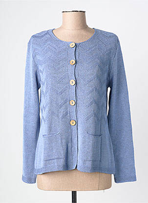 Gilet manches longues coupe cintrée bleu GRIFFON femme