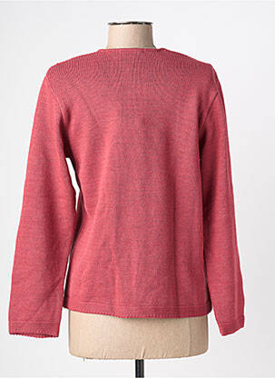 Gilet manches longues fermeture boutonnée sur le devant rose WEEK END A PARIS femme