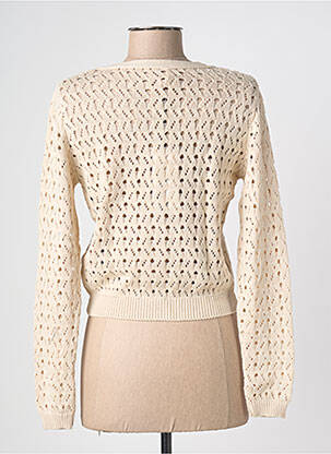 Gilet manches longues resserrée sur le bas beige LOLA ESPELETA femme