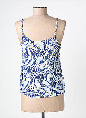 Top imprimé fantaisie fines bretelles bleu B.YOUNG femme