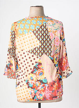 Blouse imprimé fantaisie manches 3/4 beige GRIFFON femme
