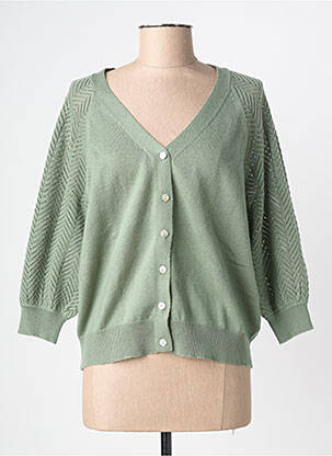 Gilet manches courtes vert JULIE GUERLANDE femme