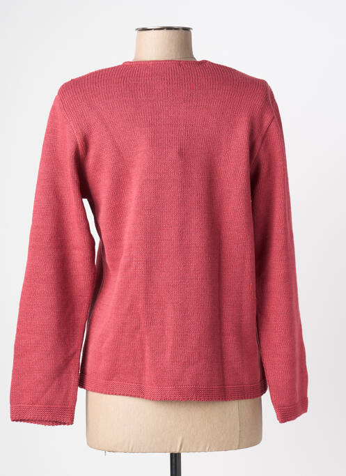 Gilet manches longues fermeture boutonnée sur le devant rose WEEK END A PARIS femme