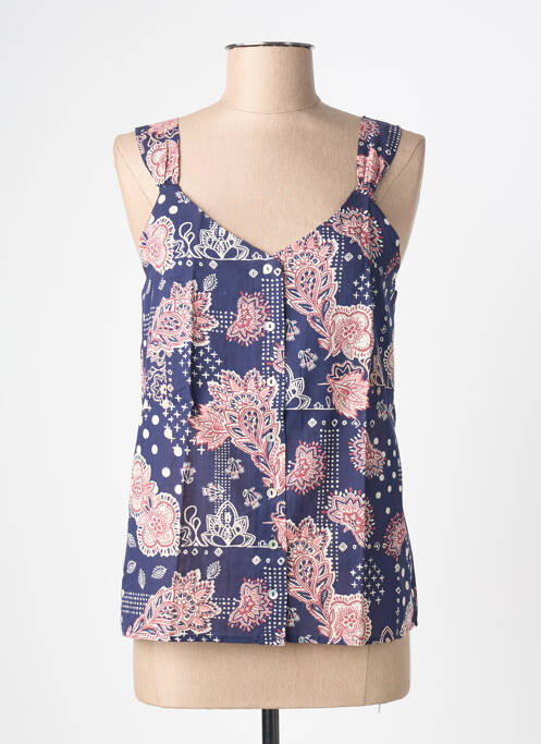 Top imprimé fantaisie fines bretelles bleu LOLA ESPELETA femme