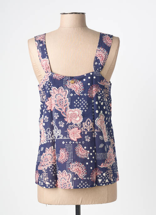 Top imprimé fantaisie fines bretelles bleu LOLA ESPELETA femme