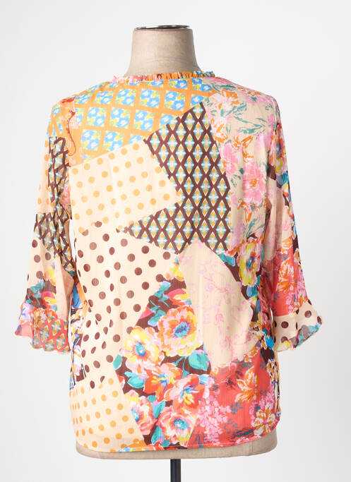 Blouse imprimé fantaisie manches 3/4 beige GRIFFON femme