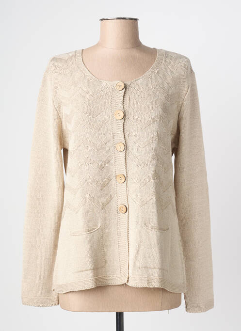 Gilet manches longues beige GRIFFON femme