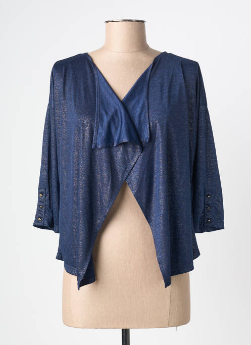 Gilet manches longues bleu JULIE GUERLANDE femme