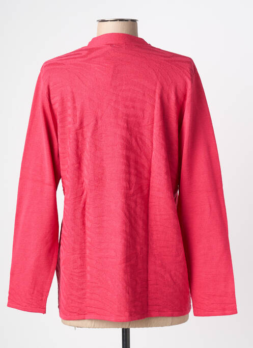 Gilet manches longues rose GRIFFON femme