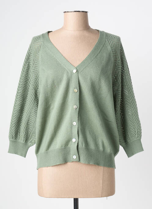 Gilet manches courtes vert JULIE GUERLANDE femme