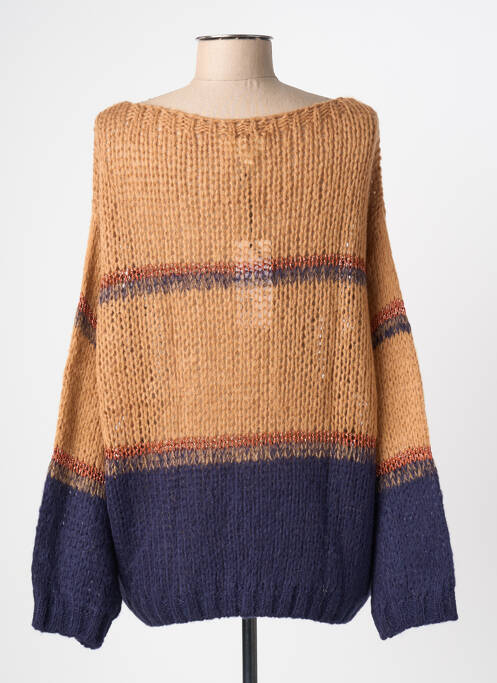 Pull col bateau manches longues marron LOLA ESPELETA femme