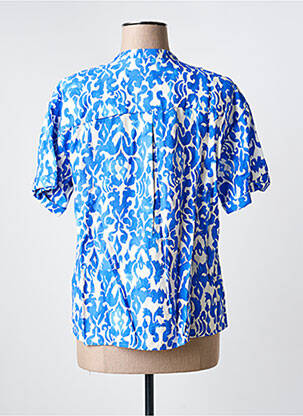Chemisier manches courtes manches courtes bleu BRANDTEX femme