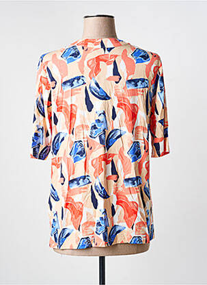 Blouse imprimé fantaisie manches 3/4 orange BRANDTEX femme