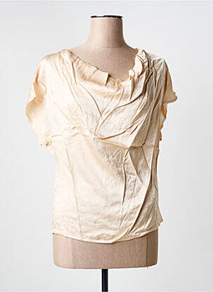 Top coupe fluide manches courtes beige LOLA ESPELETA femme