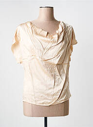Top coupe fluide manches courtes beige LOLA ESPELETA femme