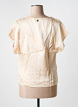 Top coupe fluide manches courtes beige LOLA ESPELETA femme