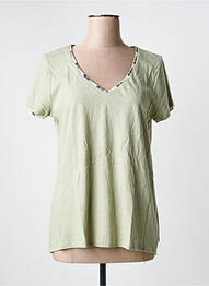 Top manches courtes manches courtes vert TBS femme
