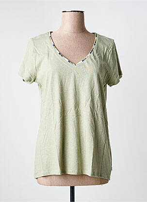 Top manches courtes manches courtes vert TBS femme