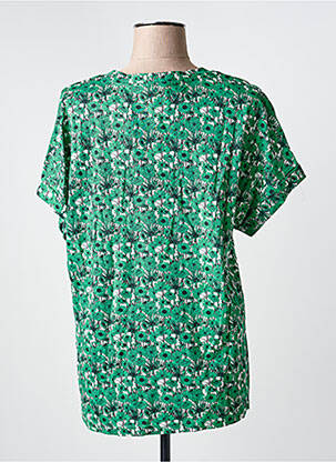 Top imprimé fantaisie manches courtes vert BRANDTEX femme