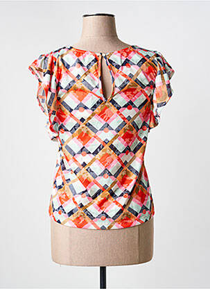Top imprimé fantaisie manches courtes orange LOLA ESPELETA femme
