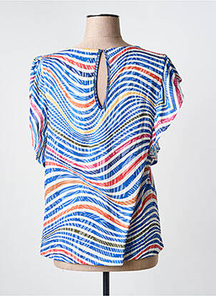 Top imprimé fantaisie manches courtes bleu LOLA ESPELETA femme