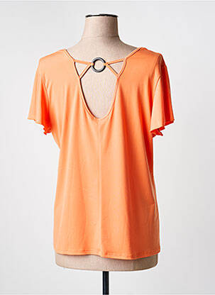 Top coupe fluide manches courtes orange GENUINE femme