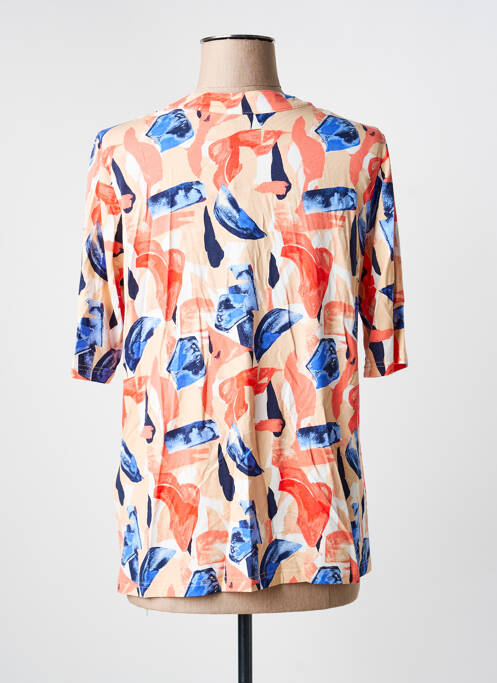 Blouse imprimé fantaisie manches 3/4 orange BRANDTEX femme