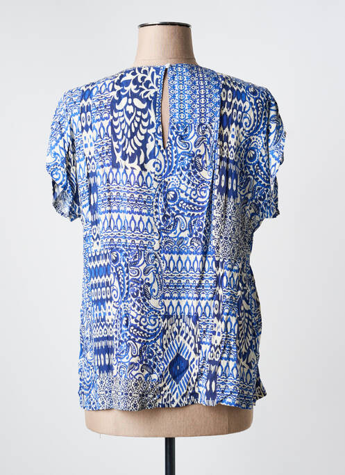 Blouse manches courtes manches courtes bleu JULIE GUERLANDE femme