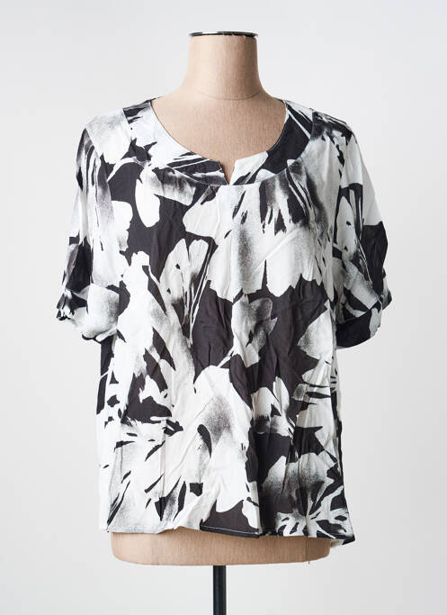 Blouse manches courtes manches courtes noir GRIFFON femme