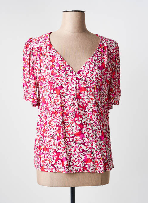 Blouse manches courtes manches courtes rose JULIE GUERLANDE femme