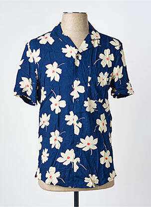 Chemise manches courtes imprimé fantaisie bleu BLEND homme