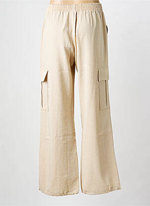 Pantalon cargo taille élastique beige COPENHAGEN femme