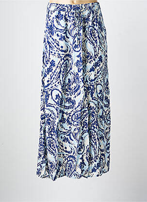 Jupe longue imprimé fantaisie bleu B.YOUNG femme