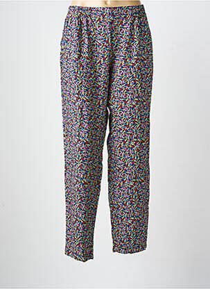Pantalon droit taille élastique bleu GRIFFON femme
