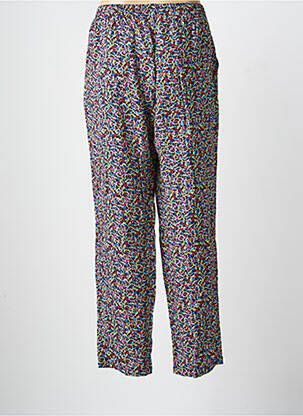 Pantalon droit taille élastique bleu GRIFFON femme