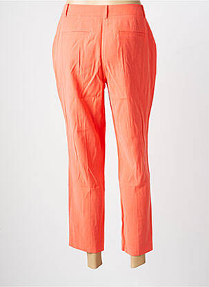 Pantalon 7/8 fermeture zippée sous rabat avec crochet orange JULIE GUERLANDE femme