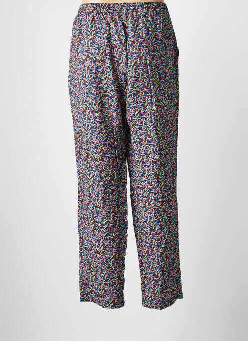 Pantalon droit taille élastique bleu GRIFFON femme