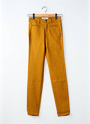 Pantalon slim tissage popeline taille normale jaune COUTURIST femme