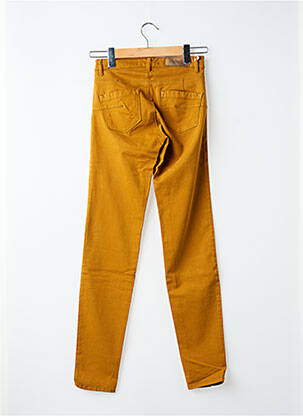 Pantalon slim tissage popeline taille normale jaune COUTURIST femme