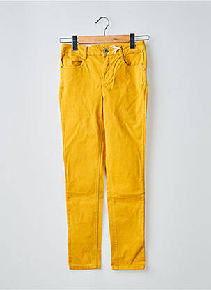 Pantalon slim tissage popeline taille normale jaune LOLA ESPELETA femme