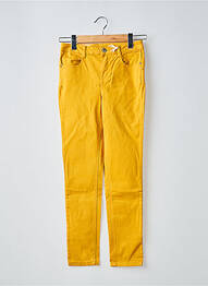 Pantalon slim tissage popeline taille normale jaune LOLA ESPELETA femme