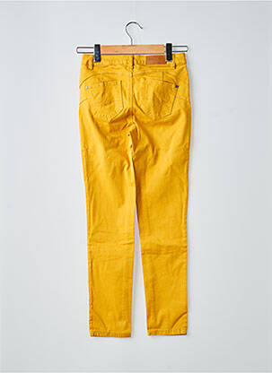 Pantalon slim tissage popeline taille normale jaune LOLA ESPELETA femme