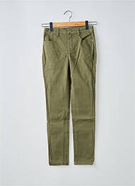 Pantalon slim tissage popeline taille normale vert LOLA ESPELETA femme